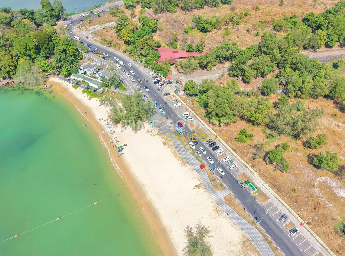 Aerial view of Otres Beach, Sihanoukville
